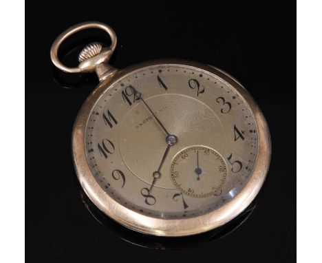 A gold top wind open-faced pocket watch, dial signed 'O.B. Knight &amp; Co.'. 47mm diameter. A circular engine turned dial, b