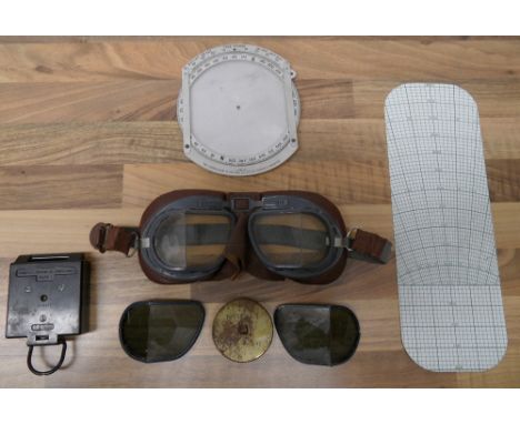 RAF MARK VIII GOGGLES & AIRSPEED COMPUTER & MARK I COMPASS