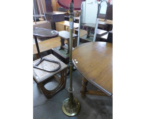 A brass standard lamp