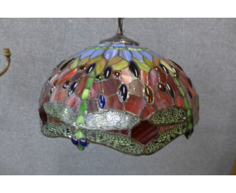 A Tiffany style ceiling light