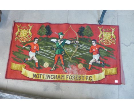 A vintage Nottingham Forest FC rug