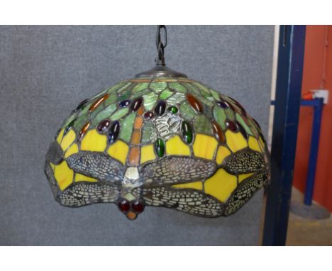 A Tiffany style ceiling light