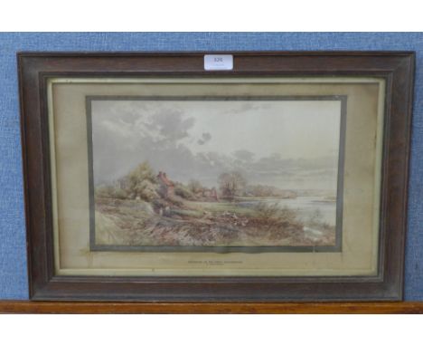 A Frank Gresley print, Springtime on the Trent (Swarkestone), framed 