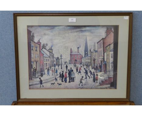 A L.S. Lowry print, framed 