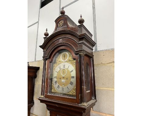 A George III mahogany eight day longcase clock, marked Goodwin, London, height approx. 268cm