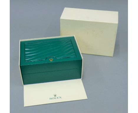 A vacant Rolex Oyster watch box. 