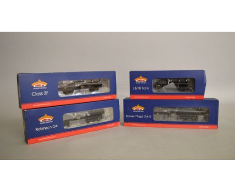 OO Guage Four DCC ready Bachmann locomotives, which include; 31-166 L&amp;YR 2-4-2 Tank 50636 BR Black Early Emblem, 31-625 C