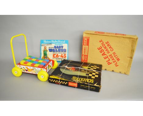 A mixed lot of assorted toys: Playcraft N105 Home Farm, complete with buildings; Scalextric GP3 Set, containing C54 Lotus in 