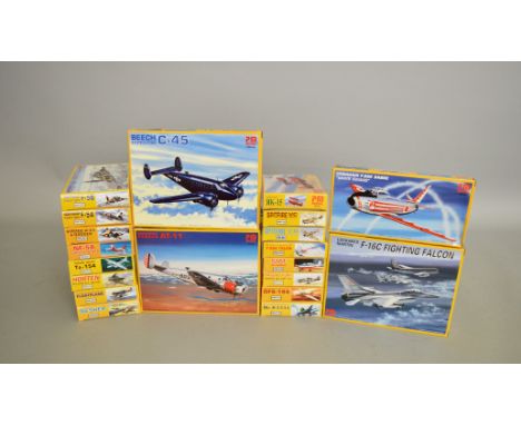 Twenty PM Model 1:72 scale aircraft plastic model kits. Boxed, unstarted and complete - ex-shop stock.