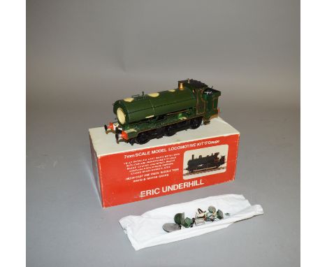 O Gauge. A boxed 0-6-0 Saddle Tank Locomotive, green '2107', built from an Eric Underhill kit and well finished although the 