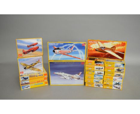 Twenty PM Model 1:72 scale aircraft plastic model kits. Boxed, unstarted and complete - ex-shop stock.