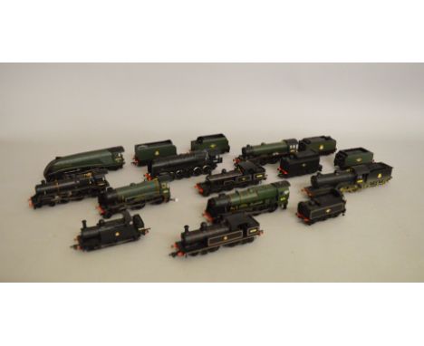 OO Gauge. Seven unboxed Steam Locomotives with Tenders by Hornby and others including 4-6-2 '60013 'Dominion of New Zealand' 