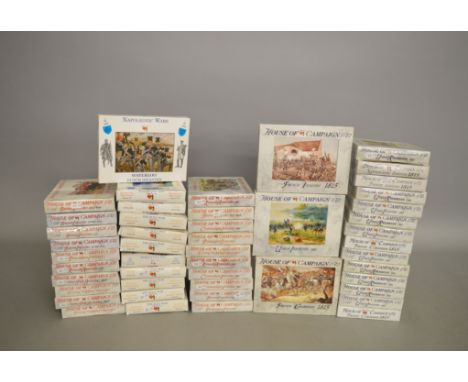 Forty eight 'A Call To Arms' boxed sets of  1:72 and 1:32 scale plastic figures, including 'House of Campaign'. Ex-shop stock