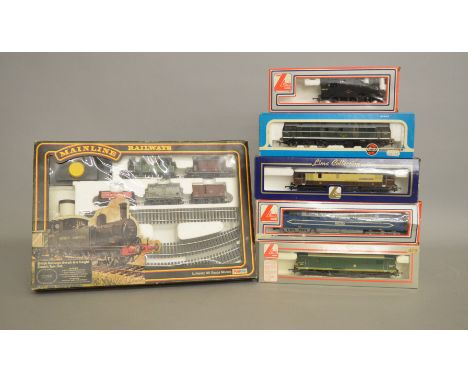 OO Gauge. A boxed Mainline Railways British Railways Branch-line freight electric train set  by Palitoy together with five bo