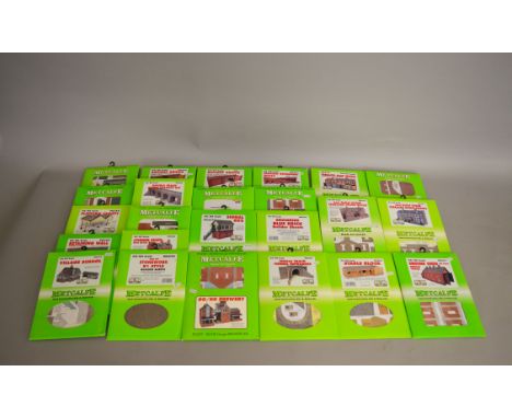 OO Gauge, 24 x Metcalfe cardboard model kits. In original packaging, ex-shop stock.