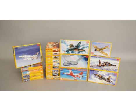 Twenty PM Model 1:72 scale aircraft plastic model kits. Boxed, unstarted and complete - ex-shop stock.