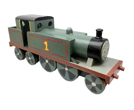 Large scratch-built wooden model of Thomas the Tank Engine L82cmCondition Report:Good condition.