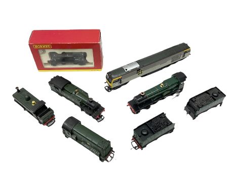 Hornby '00' gauge - diesel 0-4-0 shunting locomotive No.D2412; boxed; GWR 2-6-2 tank locomotive No.6110; GWR 0-6-0 tank locom