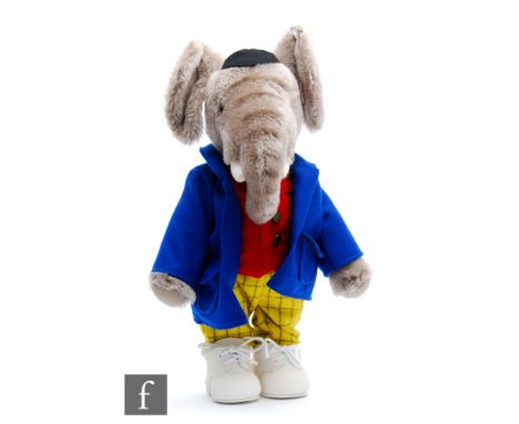 A Steiff 653575 Rupert the Bear Classic Edward Trunk Classic, grey mohair elephant, limited edition 325 of 1500, UK and Irela