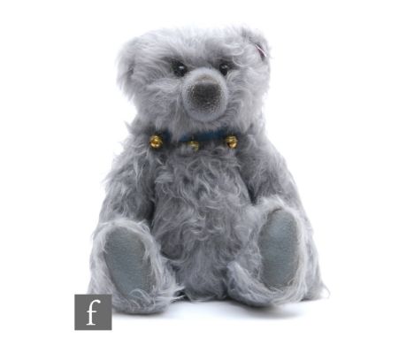 A Steiff 662997 Bell Boy teddy bear, grey mohair, height 40cm, boxed with certificate. 