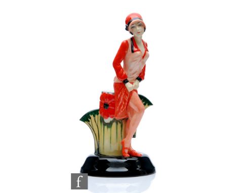 A boxed Kevin Francis Clarice Cliff Centenary Figure modelled by Andy Moss to the design by John Michael, numbered 858 from a