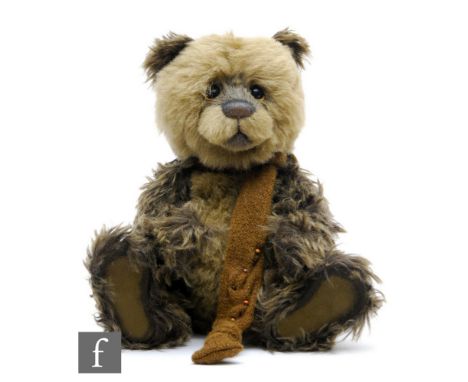 A Charlie Bears Isabelle Collection Stirling panda bear, dark brown mohair and light brown alpaca, limited edition 185 of 400