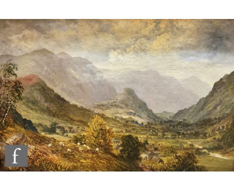 R. R. RIPLEY (LATE 19TH CENTURY) - 'Derwent Water', oil on canvas, signed indistinctly, signed and inscribed on label verso, 