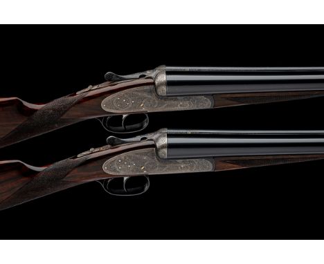 AYA - A PAIR OF 12-BORE 'NO.1' ROUNDED-BAR SELF-OPENING SIDELOCK EJECTORS, serial no. 16-03-550-03 / 16-03-551-03, for 2003, 