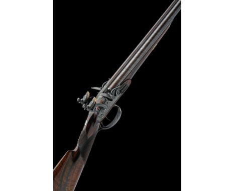 JOHN MANTON &amp; SON, LONDON A FINE CASED 20-BORE FLINTLOCK DOUBLE-BARRELLED SPORTING GUN, serial no. 7959, for 1821, with b