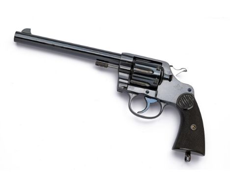 A GOOD .455 COLT NEW SERVICE REVOLVER WITH LONGER BARREL, serial no. 24567, for 1910, with blued round 7 1/2in. barrel, the t