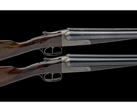 CHARLES LANCASTER A MATCHED PAIR OF 12-BORE ASSISTED-OPENING BOXLOCK NON-EJECTORS, serial no. 06129 / 08560, circa 1888 and 1