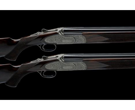 ANDERSON WHEELER A PAIR OF 20-BORE 'LONDON' SIDEPLATED SINGLE-TRIGGER OVER AND UNDER EJECTORS, serial no. 9355 / 6, for 2014,