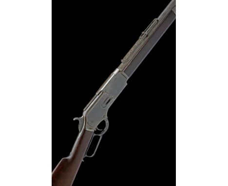 A SPECIAL-ORDER .45-75 WINCHESTER MODEL 1876 LEVER-ACTION SPORTING RIFLE, serial no. 26017, for 1882, second model, with octa