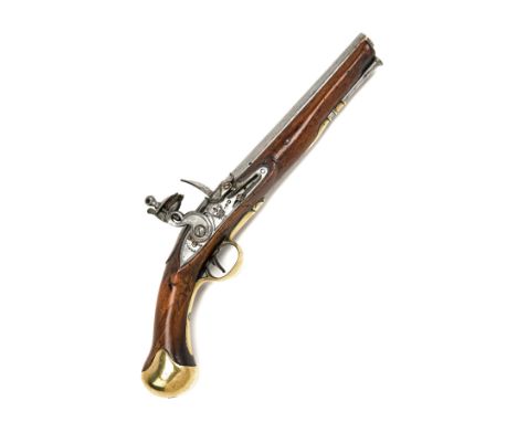 A .577 FLINTLOCK REGULATION SHORTENED 1801/16 PATTERN SEA-SERVICE BELT PISTOL SIGNED TOWER, no visible serial number, circa 1