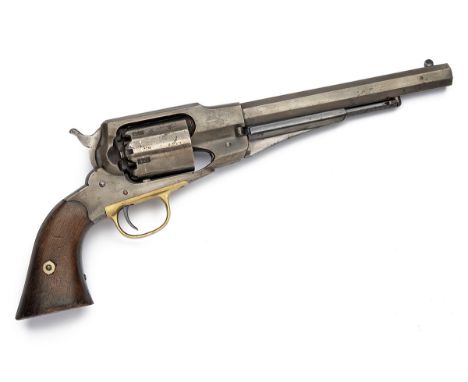 A .44 PERCUSSION REMINGTON 1858 NEW MODEL ARMY REVOLVER, serial no. 71506, circa 1864, with octagonal 8in. barrel (signature 