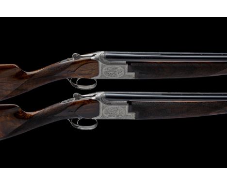 BROWNING ARMS COMPANY A PAIR OF BODSON AND PIROTTE-ENGRAVED 12-BORE 'D4' SINGLE-TRIGGER OVER AND UNDER EJECTORS, serial no. 5