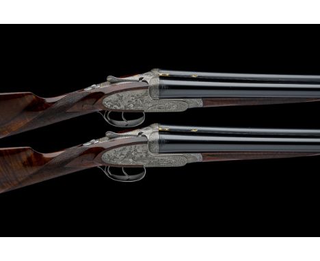JOSEPH BRAZIER A FINE LIGHTWEIGHT PAIR OF GALEAZZI-ENGRAVED 12-BORE SELF-OPENING SIDELOCK EJECTORS, serial no. 6060 / 1, for 