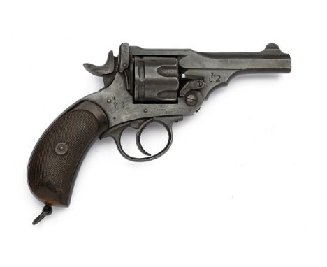 A .455 P. WEBLEY & SON MKIII SERVICE REVOLVER, serial no. 5676, circa 1895, with 4in. barrel, the right side of barrel mount 