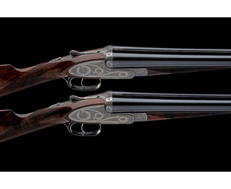 FLLI. RIZZINI A PAIR OF MUFFOLINI-ENGRAVED 12-BORE 'MOD. R1-E' SIDELOCK EJECTORS, serial no. 2197 / 8, for 2001, 28in. nitro 