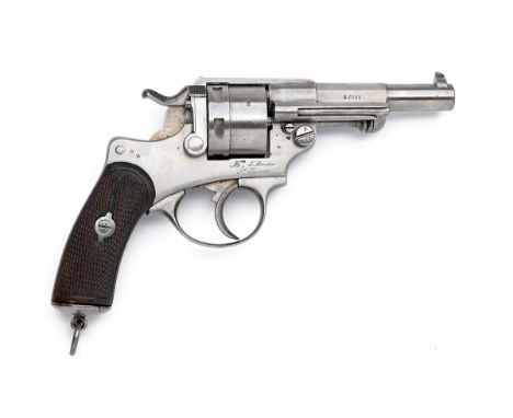 AN 11mm FRENCH ORDNANCE MODEL M1873 SERVICE REVOLVER SIGNED ST. ETIENNE, serial no. J477, dated for 1883, with octagonal to r