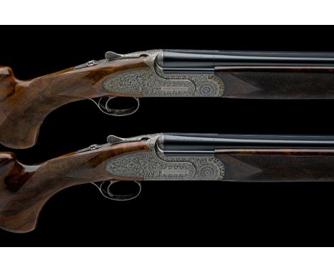 ANDERSON WHEELER A PAIR OF 12-BORE 'LONDON' SIDEPLATED SINGLE-TRIGGER OVER AND UNDER EJECTORS, serial no. 9353 / 4, with extr