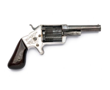 A GOOD .32 (RIMFIRE) SLOCUM PATENT FRONT-LOADING POCKET REVOLVER SIGNED BROOKLYN ARMS COMPANY, serial no. 4569, circa 1863, w
