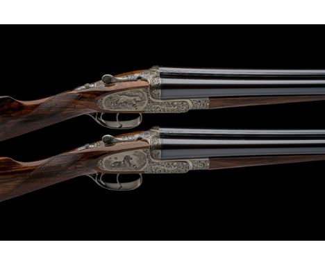 THE PROPERTY OF NIGEL MANSELL CBE HOLLAND & HOLLAND A FINE PAIR OF COGGAN-ENGRAVED 'ROYAL DE LUXE' SELF-OPENING SIDELOCK EJEC