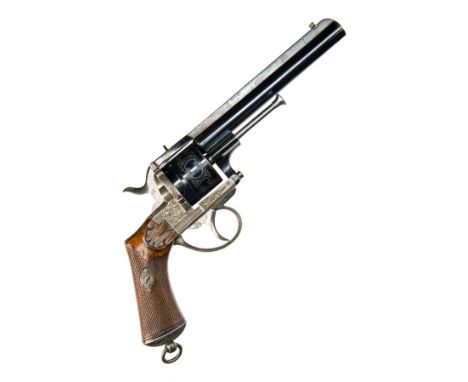 A GOOD 12mm (PINFIRE) LEFAUCHEUX PATENT REVOLVER, serial no. 69674, in a later case, circa 1875, with round blued 6 3/16in. b