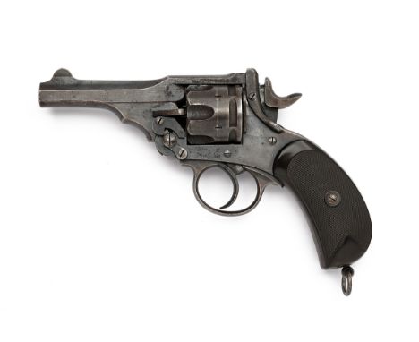 A .455 P. WEBLEY & SON MKIII SERVICE REVOLVER, serial no. 2900, circa 1895, with 4in. barrel, integral blade fore-sight, fixe