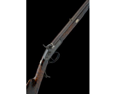 JAMES PURDEY, LONDON A FINE CASED 46-BORE PERCUSSION SINGLE-BARRELLED 'PEA' RIFLE, serial no. 1353, for 1828, with expertly r