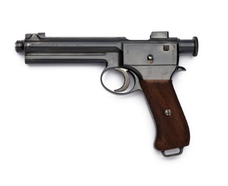 AN EXTREMELY GOOD 8mm (STEYR) ROTH-STEYR M1907 SEMI-AUTOMATIC PISTOL, serial no. 40475, military marks for 1910, with 5 1/2in