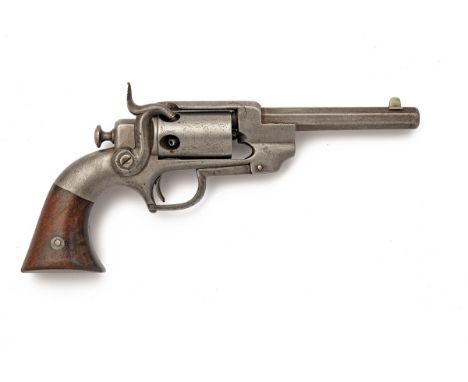 A .28 PERCUSSION SIDEHAMMER POCKET SINGLE-ACTION REVOLVER BY ALLEN &amp; WHEELOCK, serial no. 414, circa 1859, with 4in. octa