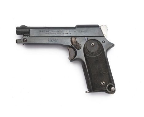 A SCARCE BOXED 7.65mm SEMI-AUTOMATIC ONE-HANDED OPERATION PISTOL SIGNED JO.LO.AR., MODEL 'SHARP SOOTER' (sic), serial no. 102