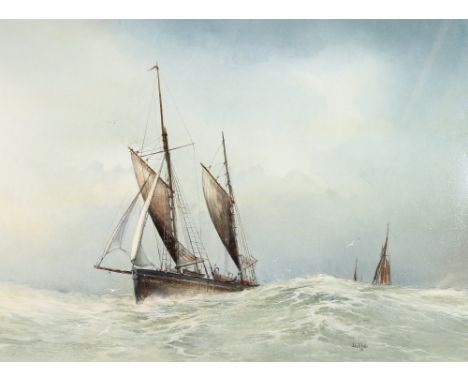 JOHN R TODD
Fishing Boats at Sea
Watercolour, signed
36cm x 50cm